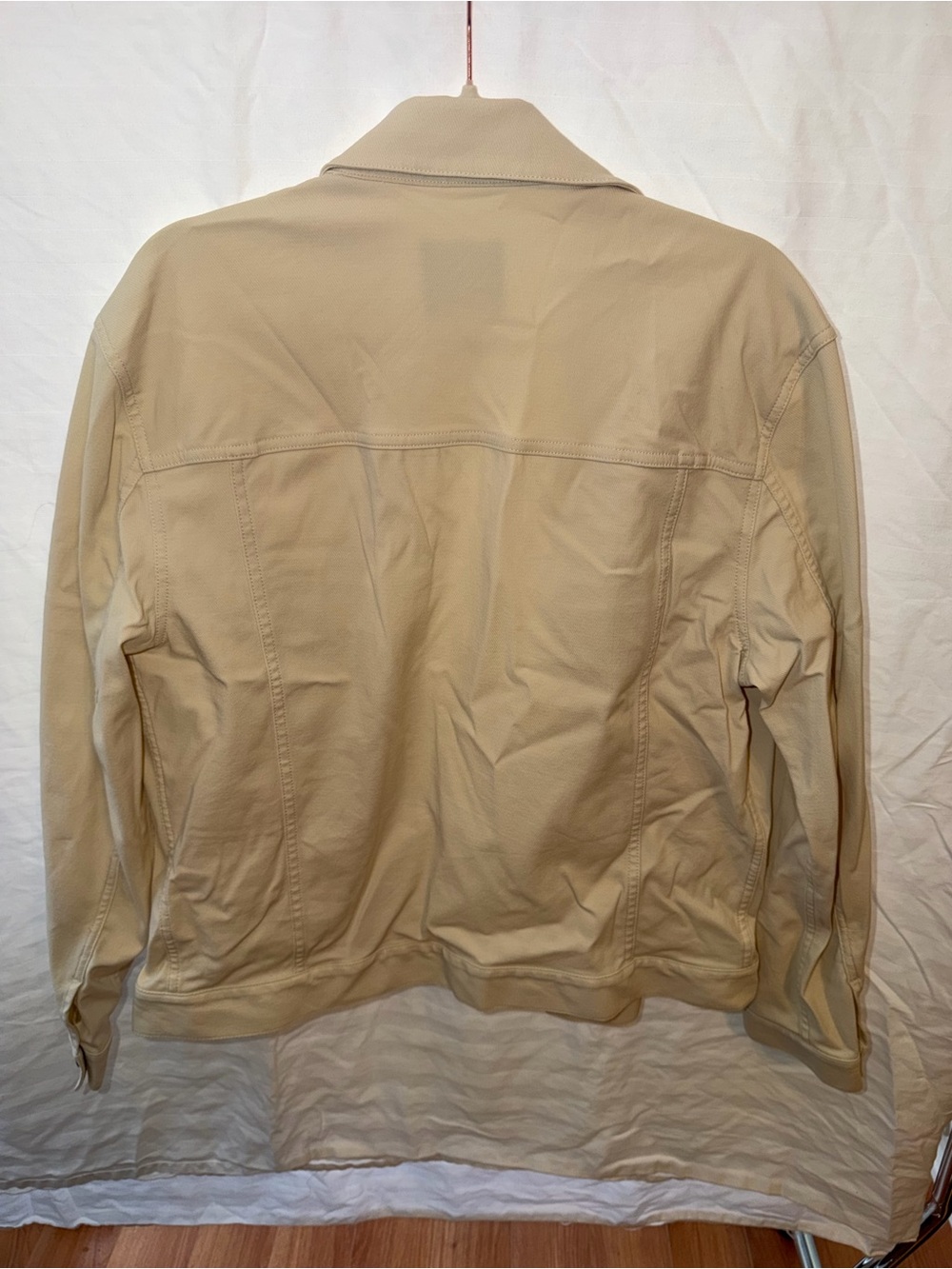 Theory Cream Jean Jacket with Chest Flap Pockets - Picture 3 of 3